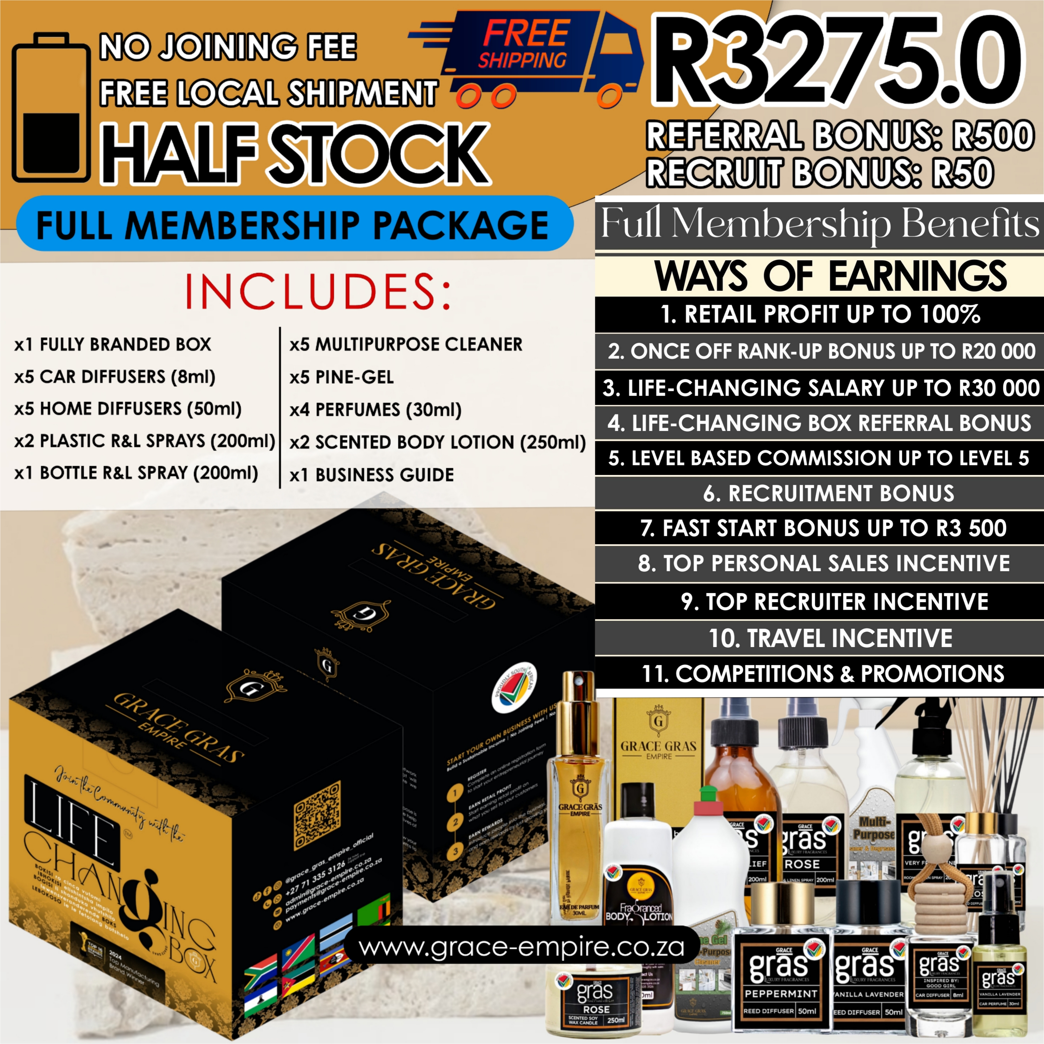Half Stock Membership Package